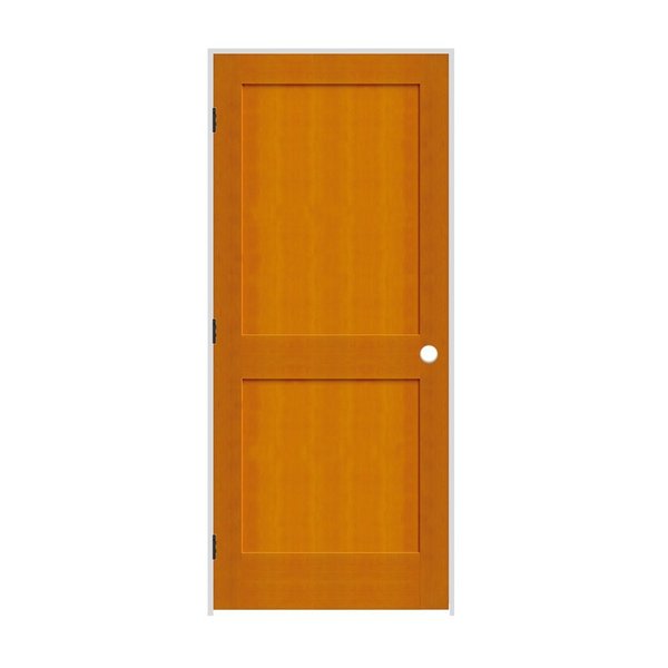 Trimlite 32" x 80" x 1-3/8" Fir 2-Panel Interior Shaker 4-9/16" RH Prehung Door with Matte Black Hinges 2868fir8402RH10B4916